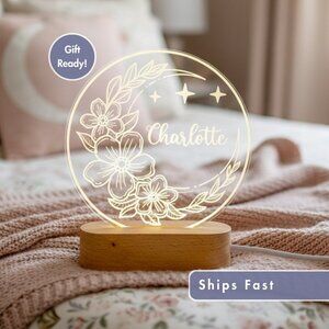 Flower Night Light – Personalized LED Lamp for Kids & Adults